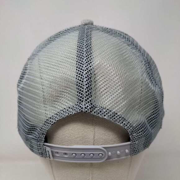 Hyper Threads Snapback Trucker Hat Gray One Size Adjustable Mesh Back 6 Panel - Picture 5 of 8